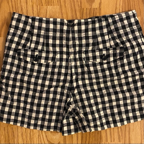 Checkered print nautical high waisted retro shorts - Picture 2 of 2